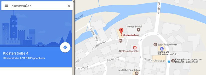 google maps position